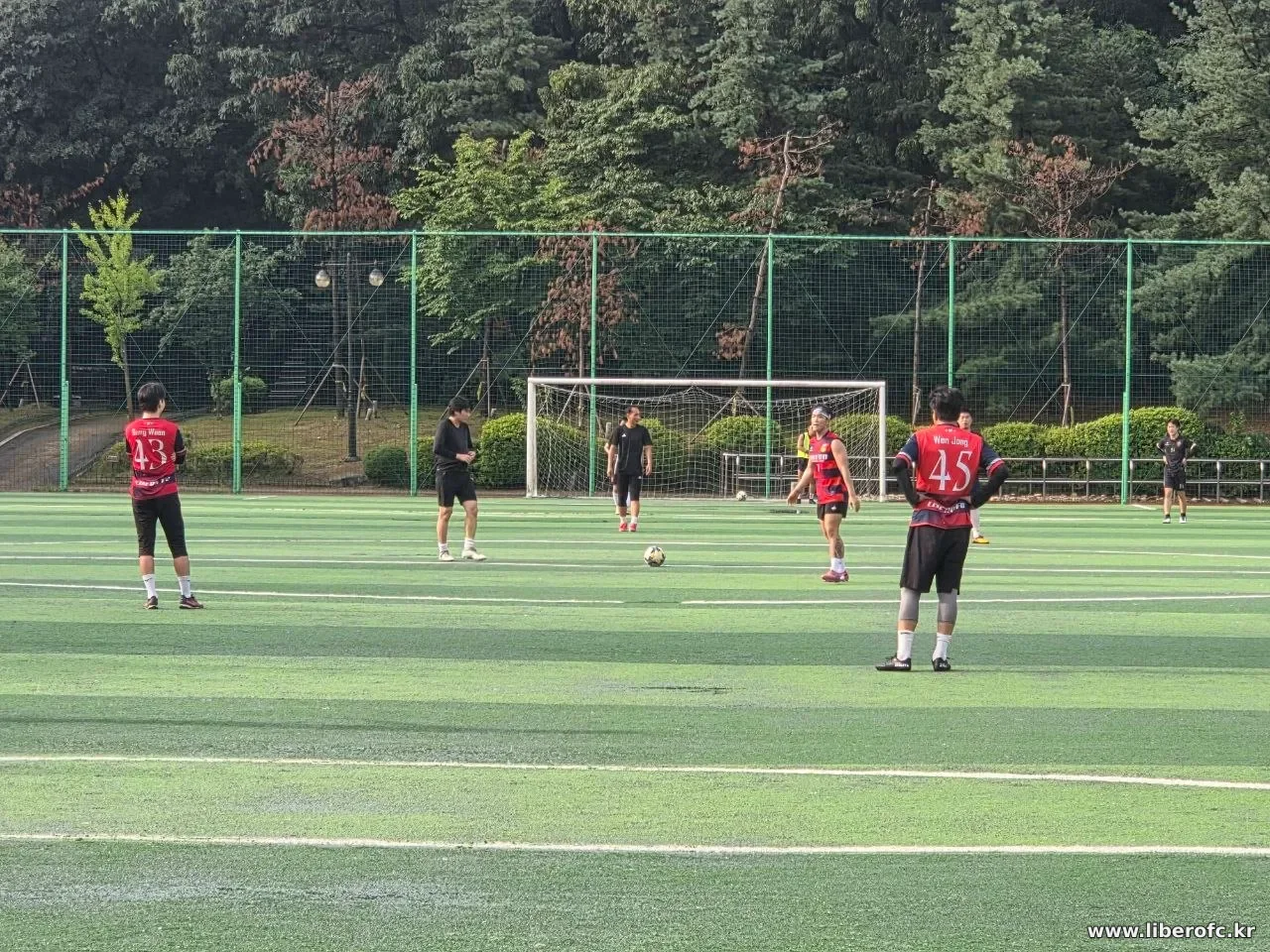 백양팀과의 경기 장면